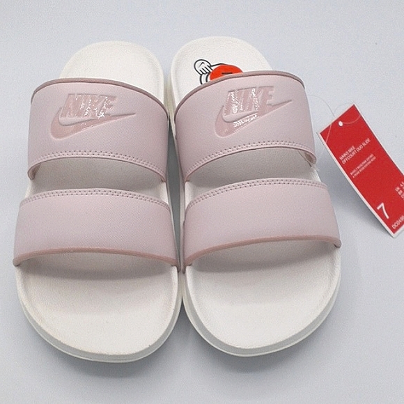 NWT NIKE WOMENS OFFCOURT DUO SLIDES SANDALS BARELY ROSE SIZE 7 - Picture 9 of 10